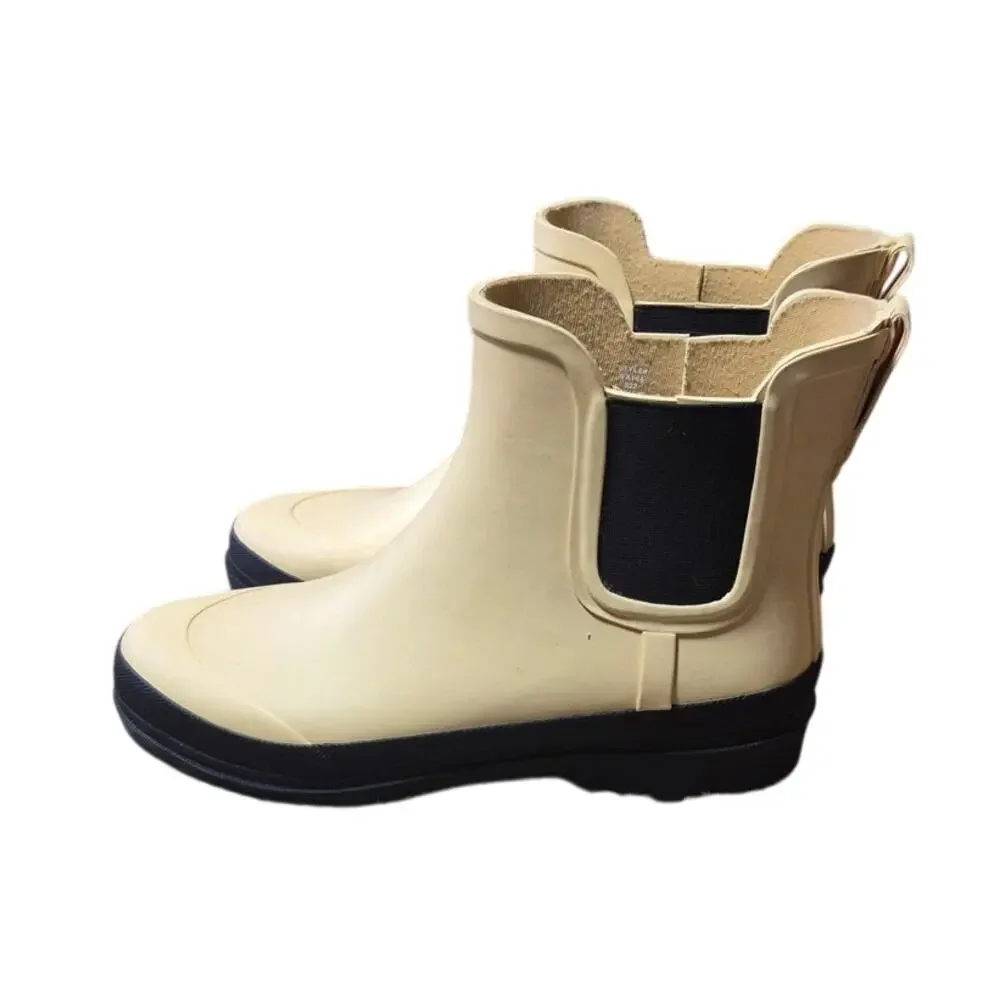 J Crew Chelsea Yellow Rain Boots For Women Size 8